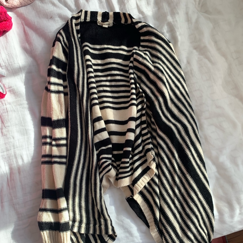 Pink Rose Stripped Cardigan